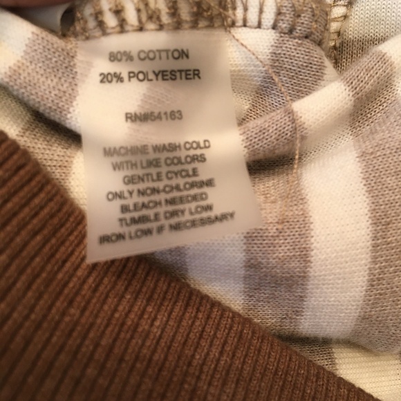 Calvin Klein Tan/Cream Striped Velour Jacket - Picture 7 of 7